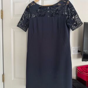 Elegant Navy Lace Dress